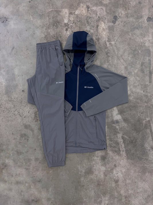 Columbia Tech Wind Grey / Navy Tracksuit - Jacket / Pant