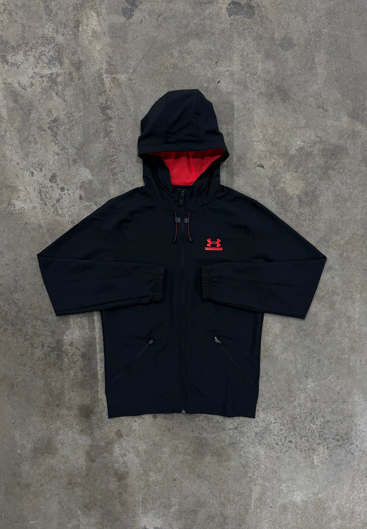 Under Armour Tech Sport Woven Jacket - Black / Red from DripModa