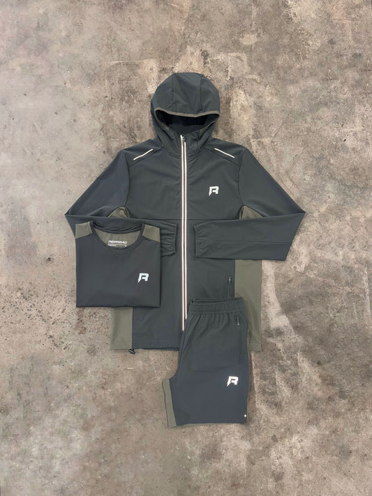 Reprimo Clima Dark Moss 3 Piece Set - Jacket / T Shirt / Short
