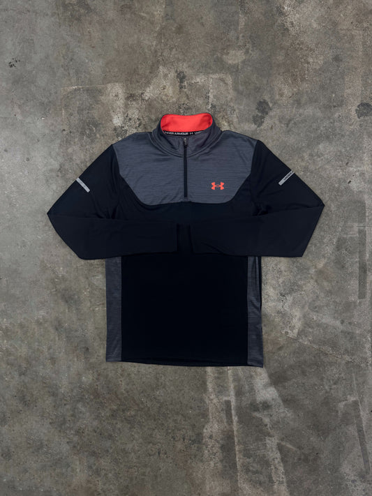 Under Armour Tech Utility Quarter Zip - Black / Red from DripModa