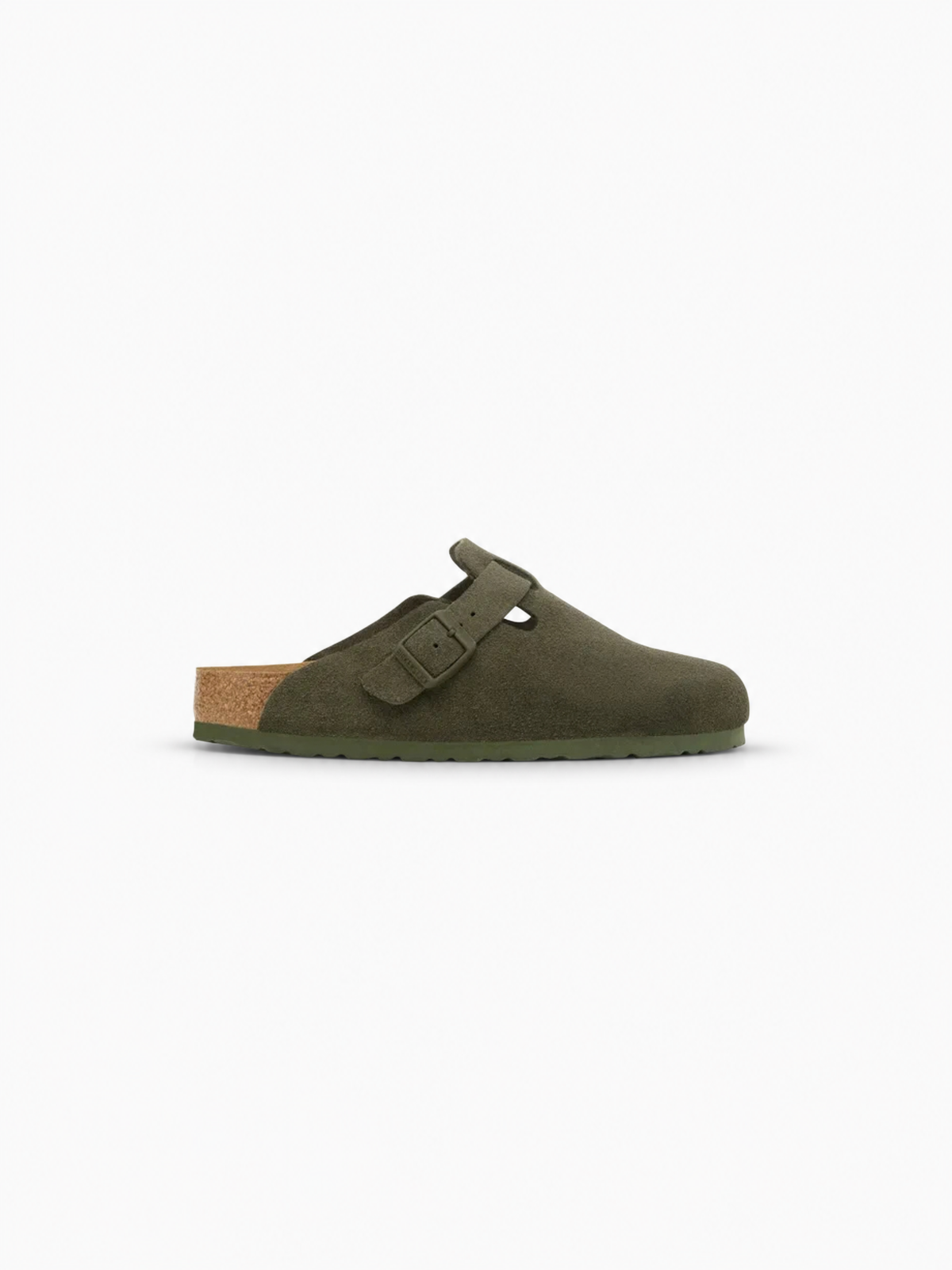 Birkenstock Boston Suede Leather - Thyme from DripModa