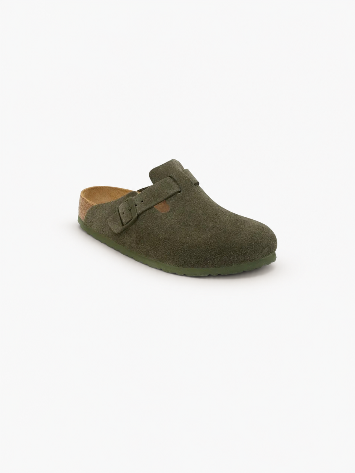 Birkenstock Boston Suede Leather - Thyme from DripModa