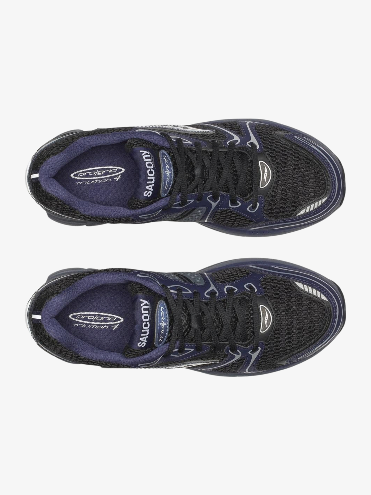 Saucony ProGrid Triumph 4 Trainer - Black / Naval from DripModa