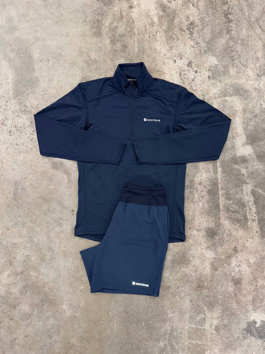 Montane Protium Lite Eclipse Blue Set - Quarter Zip / Short