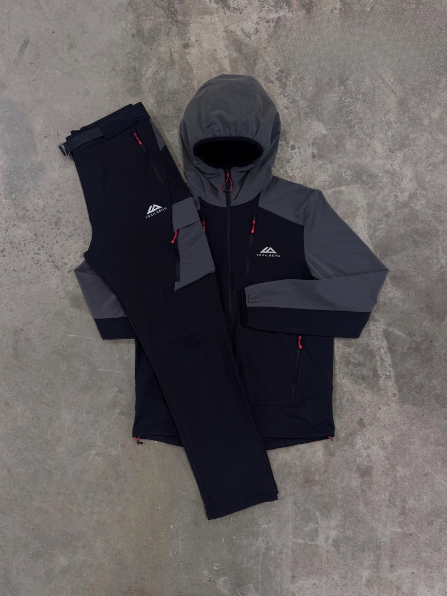Trailberg Black / Grey Faltenjura Tracksuit - Jacket / Pant