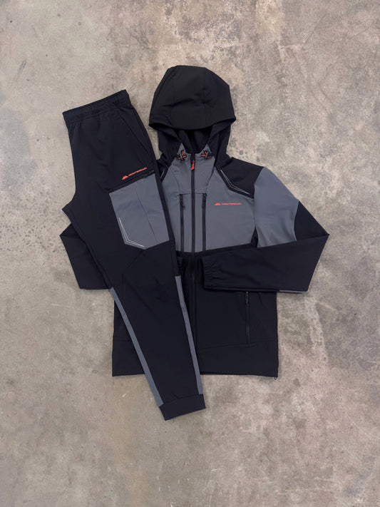 Monterrain Orbit Woven Black Tracksuit - Jacket / Pant