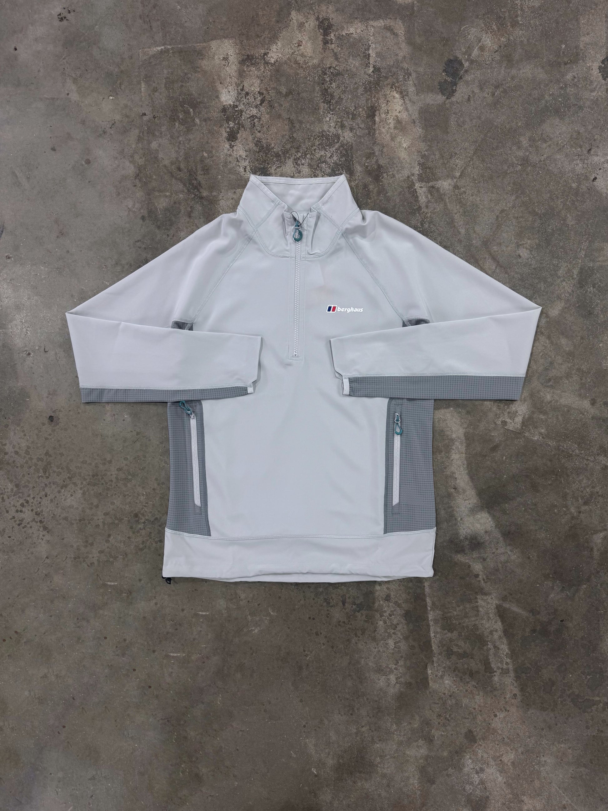 Berghaus Wavertree Quarter Zip - Light Grey from DripModa