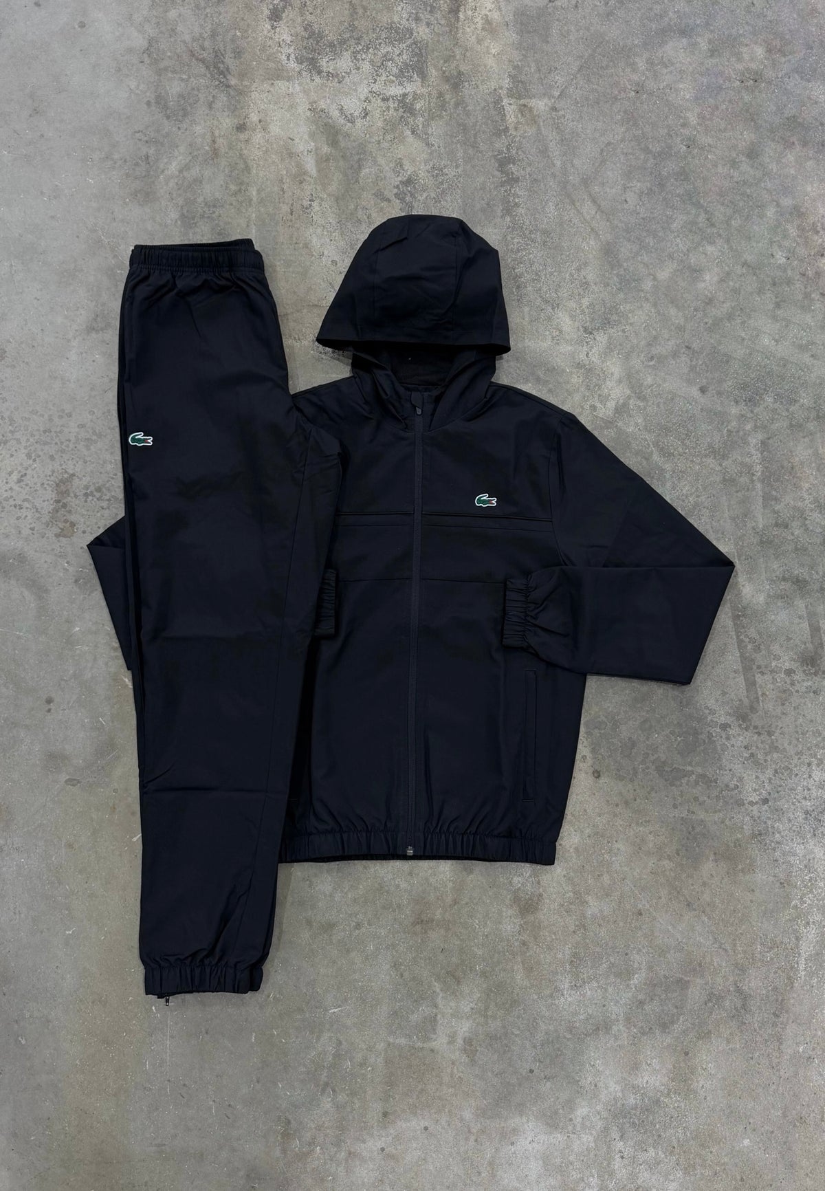 Lacoste Diamond Taffeta Tracksuit - Black from DripModa