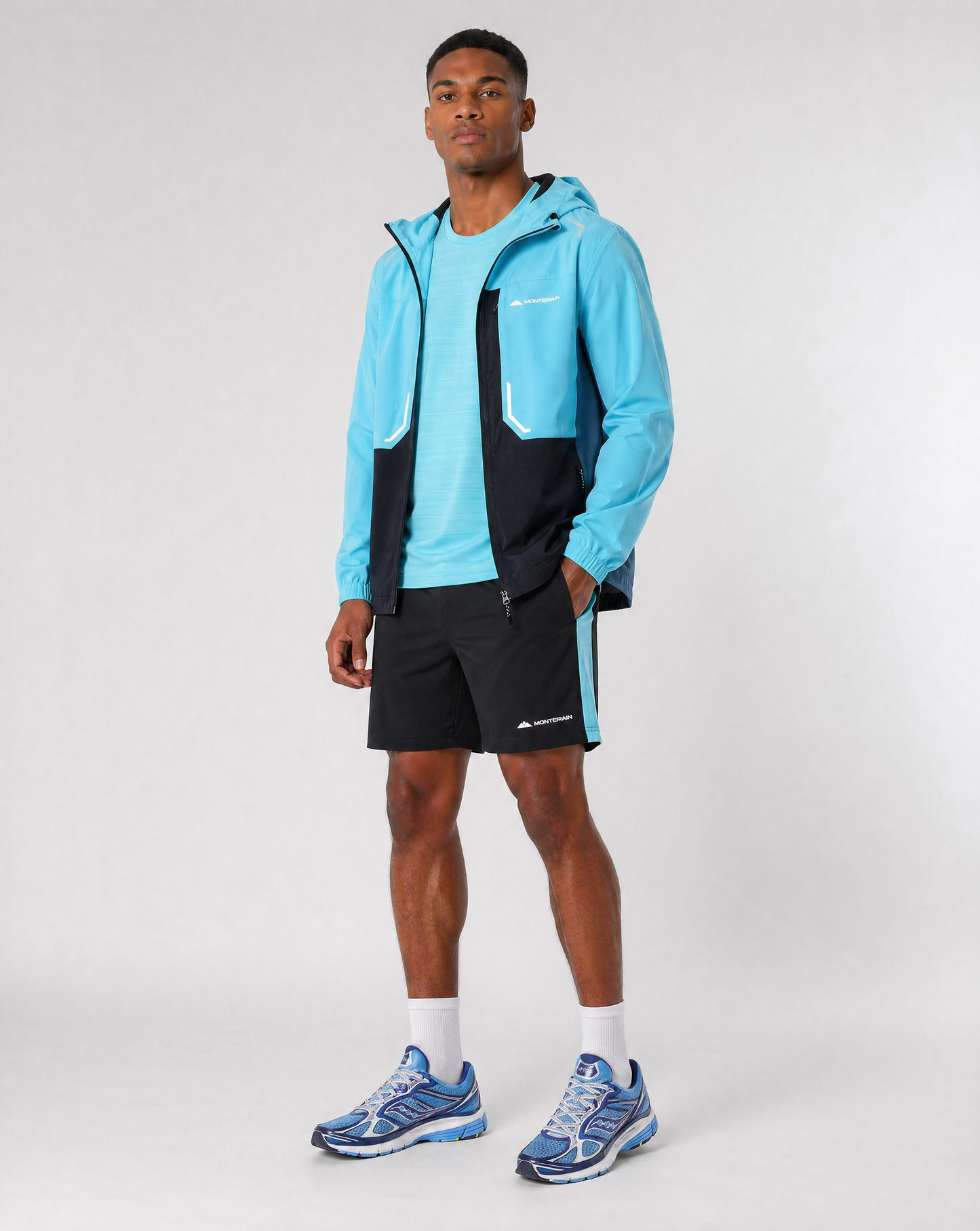 Monterrain Lyder Gleaming Blue 3 Piece Set - Jacket / T Shirt / Short