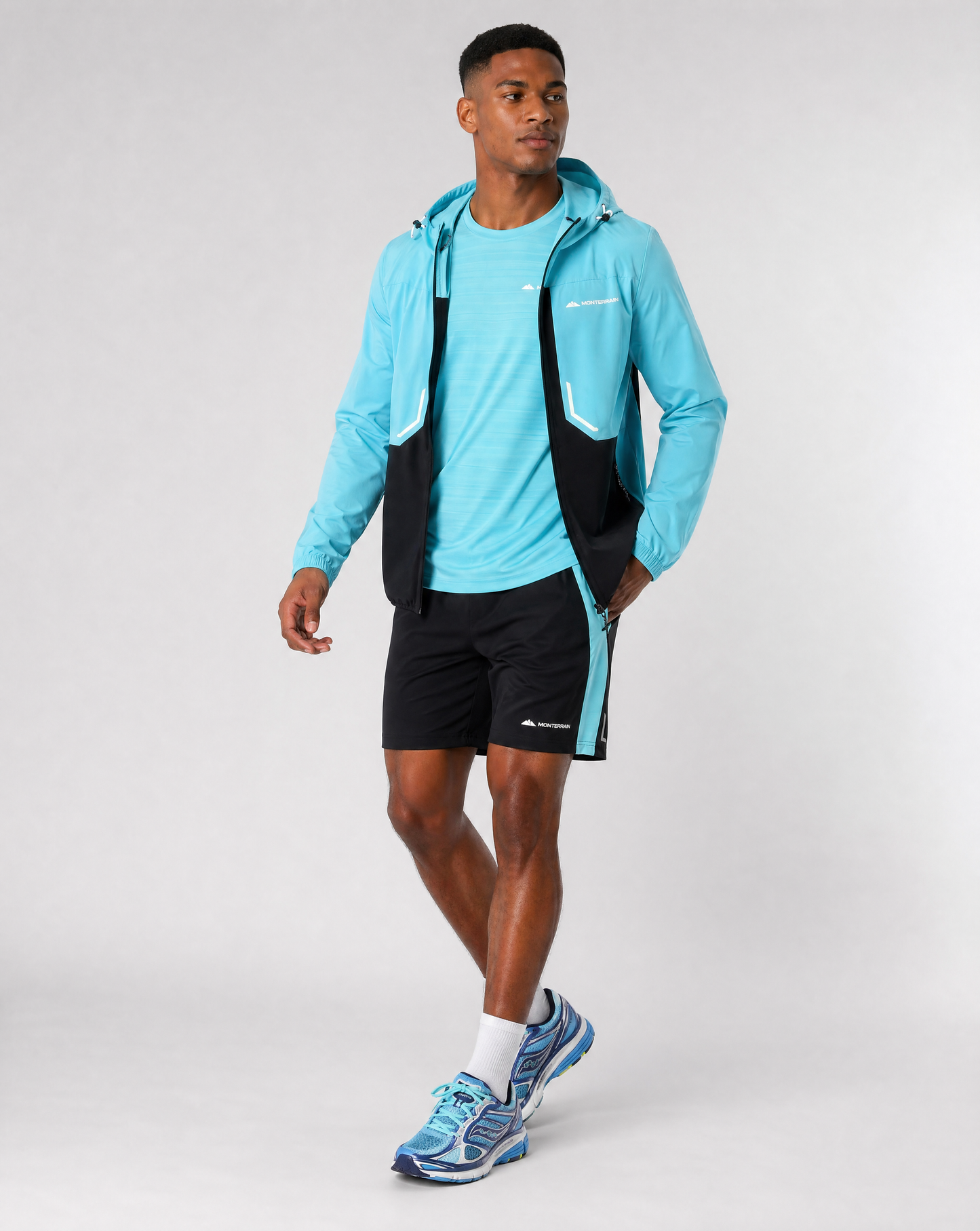 Monterrain Lyder Gleaming Blue 3 Piece Set - Jacket / T Shirt / Short