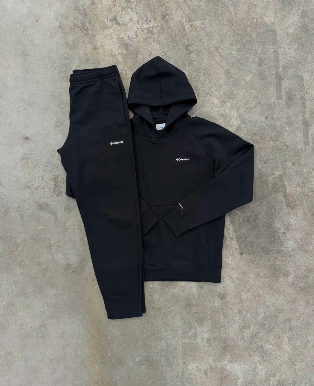 Columbia Dry Creek Black Tracksuit - Hoodie / Pant from DripModa