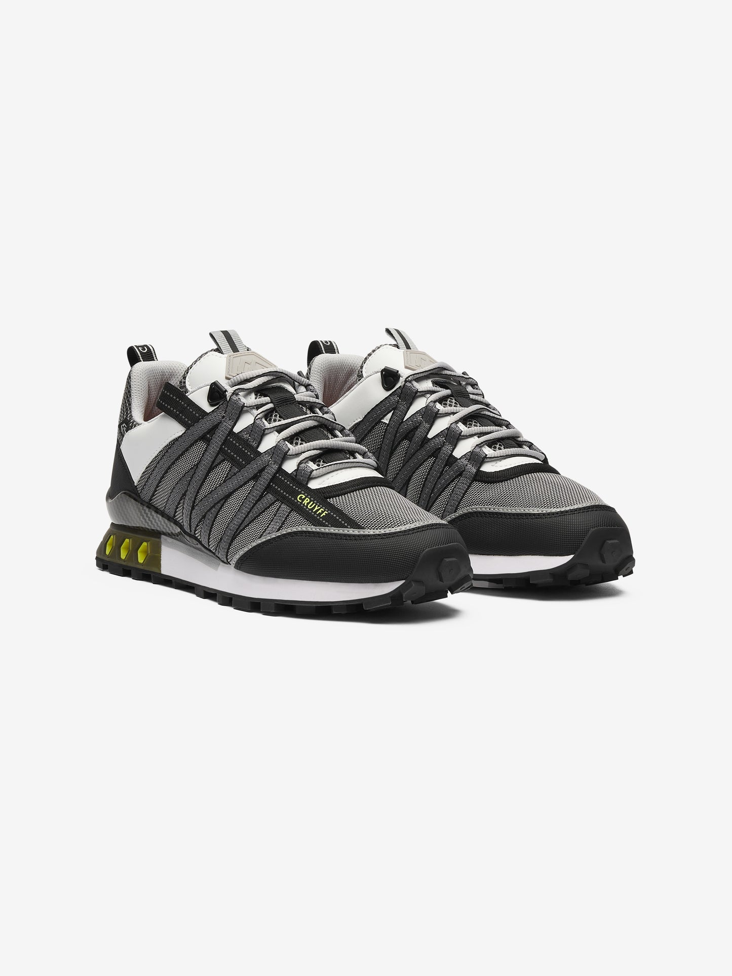 Cruyff Fearia Hex Tech Trainer - White / Fluo Yellow