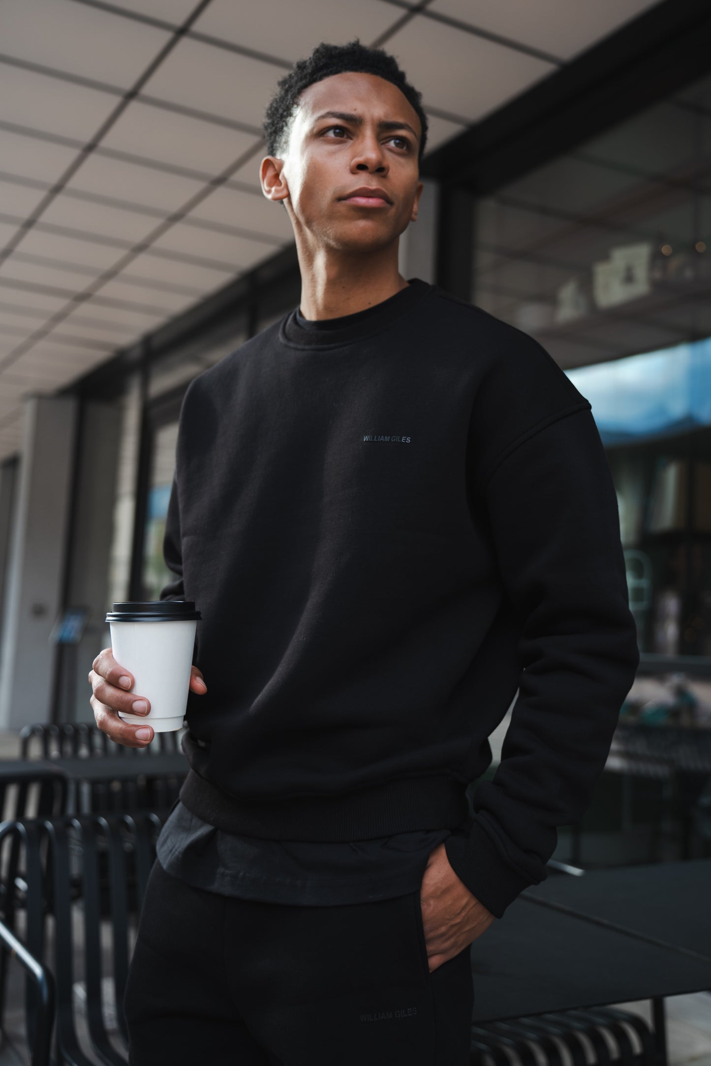 William Giles Sweatshirt / Short Set - Black