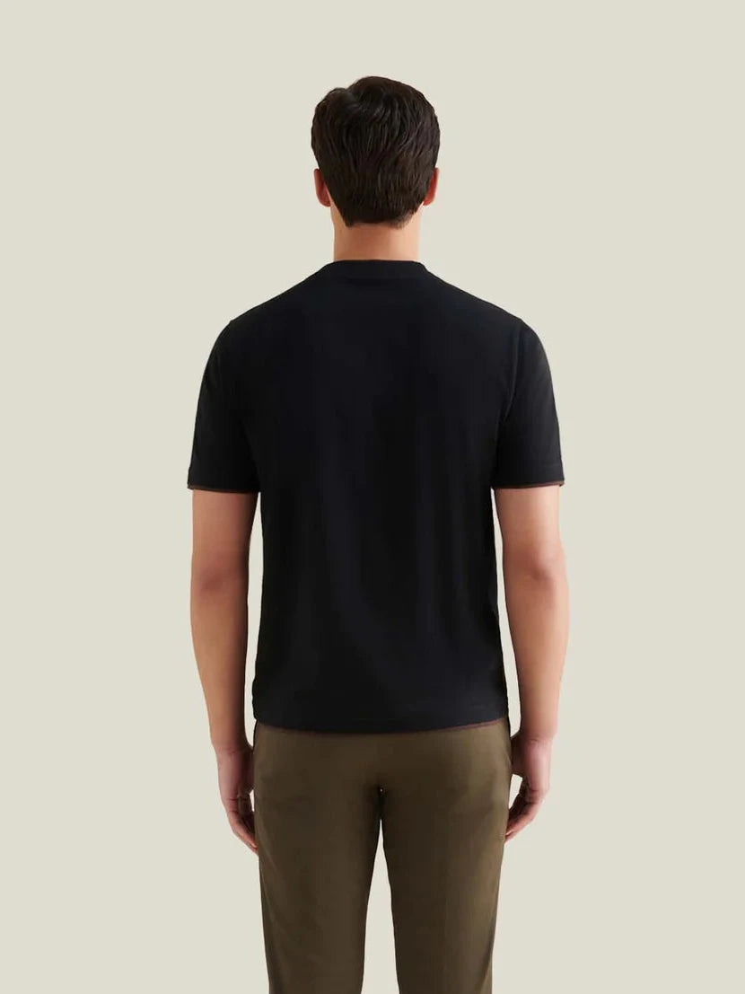 Peckham Rye Mercerised Layer T Shirt - Black from DripModa