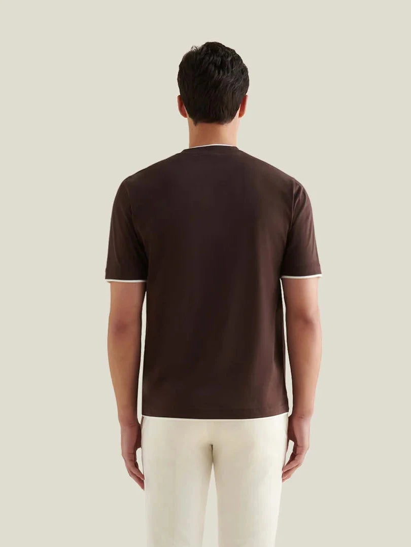 Peckham Rye Mercerised Layer T Shirt - Java from DripModa