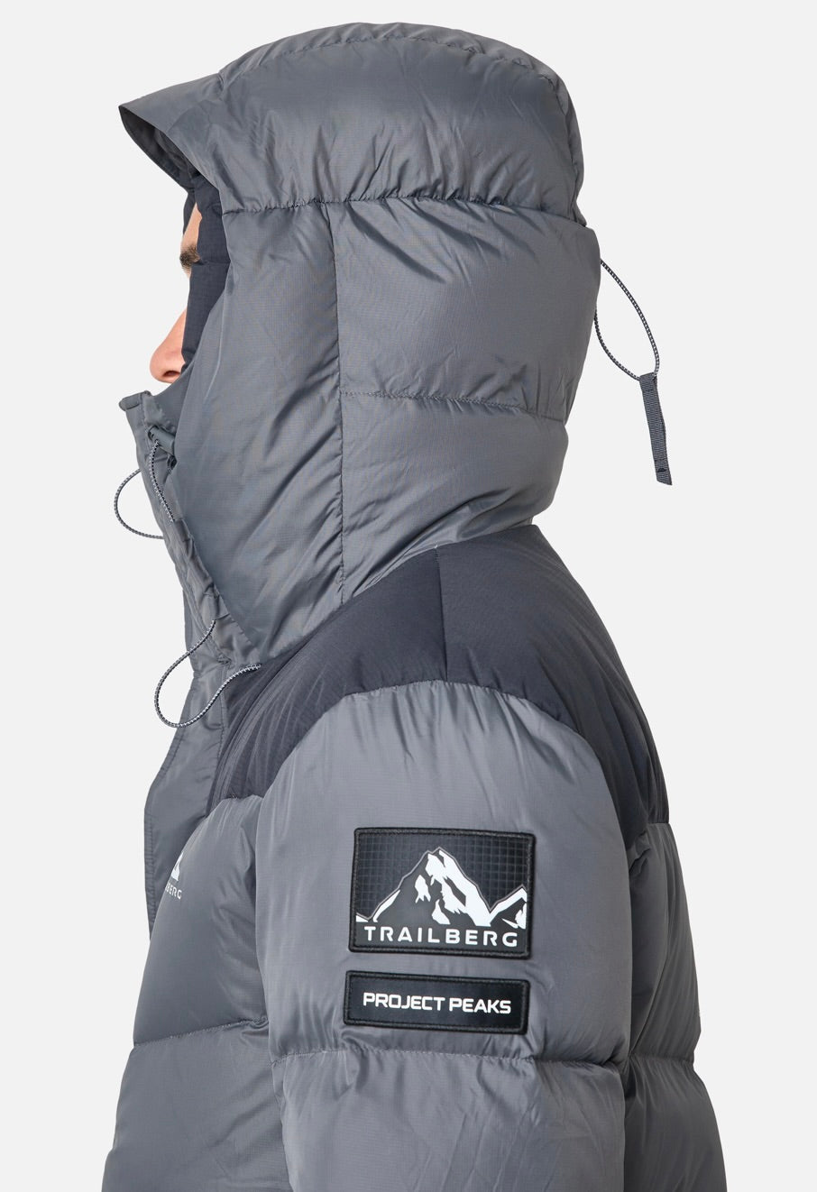 Trailberg Everest 600F Down Puffer Coat - Volcano Grey / Black