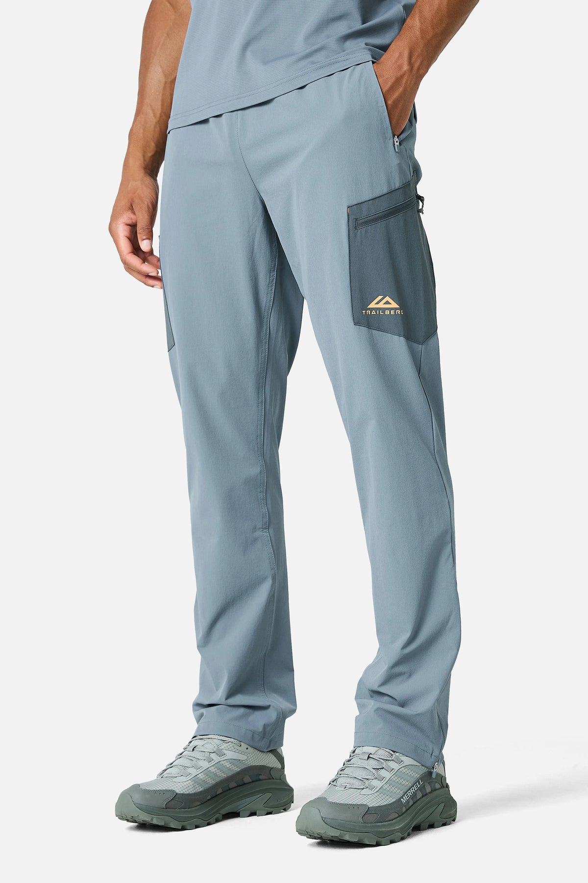 Trailberg Oberland Pant - Ash Grey / Melon Sorbet from DripModa