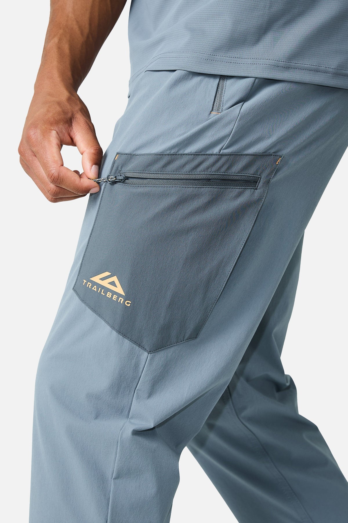 Trailberg Oberland Pant - Ash Grey / Melon Sorbet from DripModa