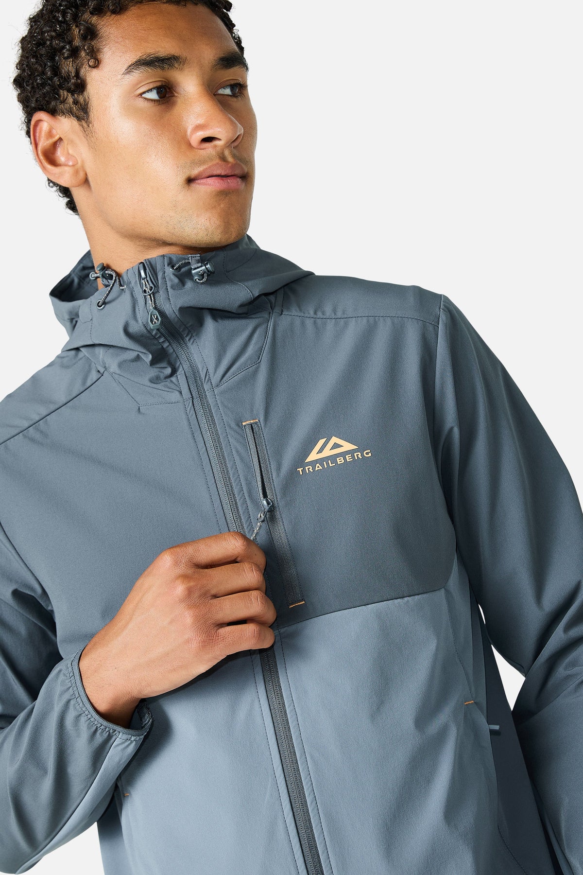Trailberg Oberland Hood - Ash Grey / Melon Sorbet from DripModa
